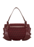 Tuc Hobo, &pound;350, Handbags, Burgundy, Canvas/Leather, Back view